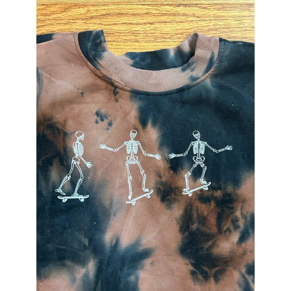 Better/Together Tie Dye Sweatshirt Skeleton Skateboard SZ XL - Picture 3 of 4